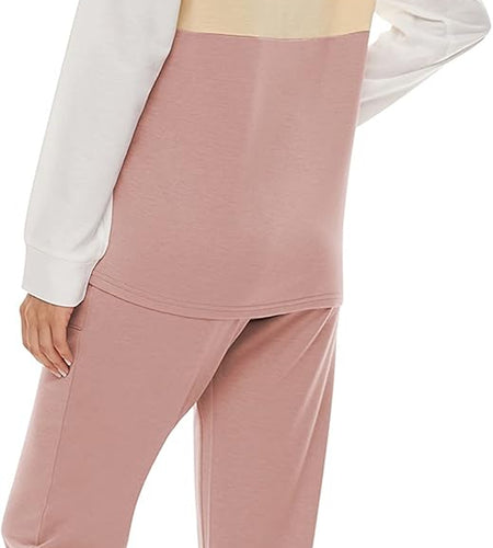 Two Piece Outfits for Women,Long Sleeve Crewneck Pullover Tops and Pants Sweatsuits Lounge Set with Pockets