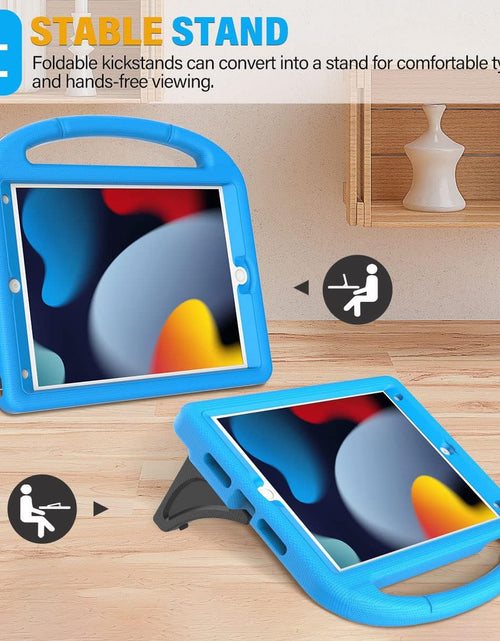 Load image into Gallery viewer, Kids Case for Ipad 9Th/8Th/7Th Generation - Ipad 10.2 Inch 2021/2020/2019 Case with Built-In Screen Protector, Durable Shockproof Handle Stand Kids Case for Apple Ipad 7/8/9 Gen, Blue
